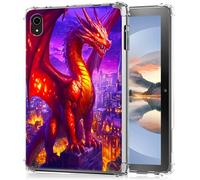 HEAKIERG Clear Case for iPad Mini 7 (A17 Pro) 7th Gen 2024 & iPad Mini 6 (A15) 2021 6th Gen 8.3", Transparent TPU Soft Silicone Protective Shell Shockproof Cover[Anti-Yellow], Red Dragon