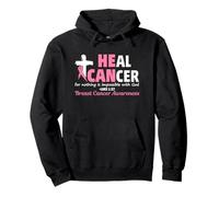 Heal Cancer Christian Believe God Breast Cancer Awareness Pullover Hoodie