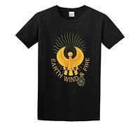 HEAL TH SHOE PAD Earth Wind & Fire T-Shirt Graphic Tee Funny Shirt for Mens BlackM
