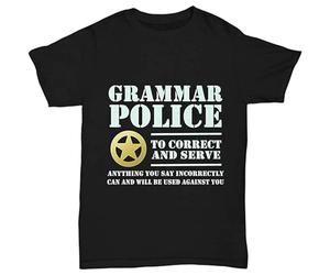 HEAL TH SHOE PAD Grammar Police to Correct and Serve Black L