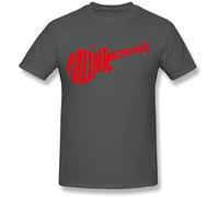 HEAL TH SHOE PAD Men's Monkees Guitar Logo Tshirt Casual Custom Short Sleeve Cotton Grey XXL