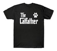 HEAL TH SHOE PAD The Catfather Father S Mens Funny Cat Dad Gift Tees?T-Shirt Short-Sleeved Shirt Top Sweatshirt Black XXL