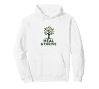 Heal & Thrive: Love Inspired Tree of Life Wellness Pullover Hoodie, Adult Unisex, White, Large