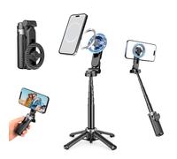 HealAge Magnetic Phone Tripod, Selfie Stick Tripod with Wireless Remote & Lightweight Tripods for iPhone, Compatible iPhone/Android
