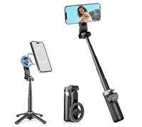 HealAge Magnetic Phone Tripod, Selfie Stick Tripod with Wireless Remote & Lightweight Tripods for iPhone, Compatible iPhone/Android