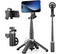 HealAge Magnetic Phone Tripod, Selfie Stick Tripod with Wireless Remote & Lightweight Tripods for iPhone, Compatible iPhone/Android