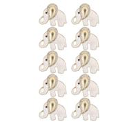 HEALANAN 10pcs Rhinestone Elephant Lapel Pin for Women, Elegant Animal Badge Jewelry, Easy to Pair Accessory for Blouses Scarves and Bags