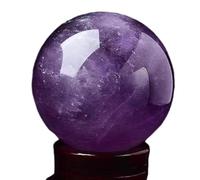 Healed Amethyst Stone Quartz Crystal Ball Purple Crystals As a Gift, ball-50mm