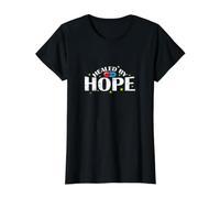 Healed by Hope Placebo Funny Saying Value Graphic T-Shirt, Women, Black, S