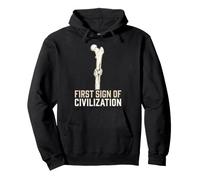 Healed Femur First Sign Of Civilization Osteology Pullover Hoodie