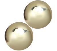 HEALEEP 1 Pair Hand Exercise Balls Hand Massage Ball Brass Material Smooth Polished Round Shape Stress for Elderly