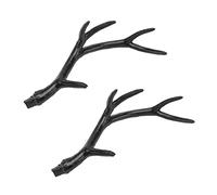 HEALEEP 1 Pair Plastic Deer Antlers: Halloween Black Fake Reindeer Horns Headband Costume for DIY Projects, Cosplay, Costume Parties, and Holiday Decorations Accessories