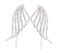 HEALEEP 1 Pair Shaped Hair Clip Unique Rhinestone Headdress Accessory for Parties Weddings and Special Occasions for Women