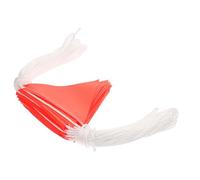 HEALEEP 1 String of Pvc Construction Flag Pennant Team Flag Red Strong Wind Resistant Compact Safety Roadwork Banner for Team Activities