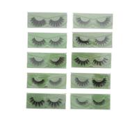 HEALEEP 10 Pairs Mixed Styles Faux Lashes Lightweight Natural Look False Eyelashes for Daily Party Smoky Makeup Comfortable Soft Wear Enhancing Eye Brightness and Volume