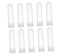 HEALEEP 10 pcs Clear Test Tubes with Lids Reusable Portable Candy Storage Tubes Transparent Containers for Beads Snacks and Items
