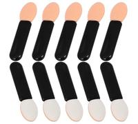 HEALEEP 10 Pcs Eye Shadow Sponge Applicator Makeup Brushes for Women with Acrylic Handles and Pmma Tips, Multiuse Precision Application Tools for Daily Makeup and On-the-go Touch-ups