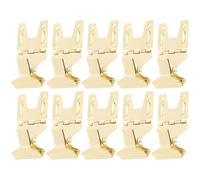 HEALEEP 10 Pcs Golden Metal Sign Clips Price Tag Holders Retail Merchandise Label Display Stands for Supermarket Shelf Pricing and Advertising Supplies