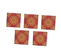 HEALEEP 100 Pcs Red Printed Wedding Paper Napkins 33X33Cm Banquet Luncheon Serviettes 5pcs Disposable Paper Placemats for Wedding Reception and Party Use