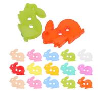 HEALEEP 100pcs Cute Cartoon Rabbit Buttons for Sewing Clothes and DIY Creative Projects, Plastic Material with Versatile Usage and Easy to Sew, for Garments and Craft Random Color