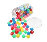 HEALEEP 100pcs Hollow Plastic Counting Balls Colorful Math Probability Manipulatives for Elementary Students Interactive Learning Marbles for Marble Runs and Educational Games