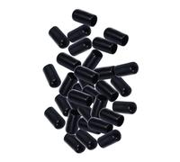 HEALEEP 100pcs Liquor Pour Spouts Caps Rubber Pourer Cap Black Rubber Seal to Prevent Entering The Bottle Protective Tool for Liquid Spout Kitchen Bar Use