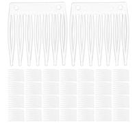 HEALEEP 100pcs Plastic Wig Cap Clips with 7 Teeth for Secure Wig Fixing, Easy to Operate Hair Accessories for Daily Use and Styling