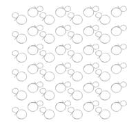 HEALEEP 100pcs Stainless Steel Crystal Beads Hooks Crystal Lamp Pendant Connector Elegant Design Refined Style Figure 8 Shape DIY Friendly Installation for Living Rooms and Restaurants