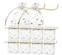HEALEEP 100Pcs Star Moon Organza Drawstring Bags Mesh Jewelry Pouches for Weddings Birthdays Christmas Parties Versatile Candy Favor Bags