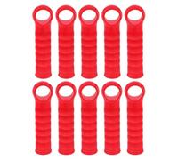 HEALEEP 10pcs 22mm Mop Handle End Caps Red Plastic Replacement Grips Broom Rod Sleeve Mop Rod Hanging Caps for Cleaning Tools and Long Reach Poles