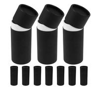 HEALEEP 10pcs 30ml Black Essential Oil Paper Tube Packaging Boxes, Small Storage Canisters for Household Tea, Convenient Cardboard Tubes for Kitchen and Travel Storage