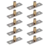 HEALEEP 10pcs Barn Sliding Door Floor Guide Metal Hardware with Quick Assembly and Quiet Performance 8mm Shaft Diameter for Sliding Door Styles in Shared Living Spaces