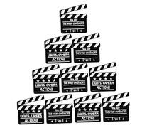 HEALEEP 10pcs Black Alloy Producer Pins Versatile and Secure Movie Prop Decoration Brooches for Movie Themed Party and Crew Wrap Occasions Lapel Pins
