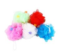 HEALEEP 10pcs Body Scrubber Shower Sponge Soft Large Mesh Nets Ball with Lanyard Design Exfoliate Soothe Skin Assorted Color for Shower Random Color