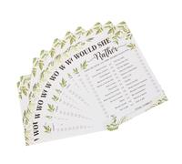 HEALEEP 10pcs Bridal Shower Party Game Cards with Design Relationship Question Cards for Couples Easy to Write Wedding Games for Guests Fun Bachelorette Shower Activity