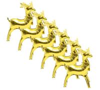 HEALEEP 10Pcs Christmas Reindeer Foil Balloons 81.5X50Cm Inflatable Elk Xmas Decor Scene Layout Props for Holiday Party