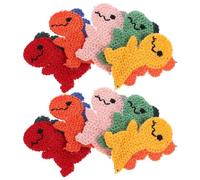 HEALEEP 10pcs Dinosaur Snap Hair Clips for Small Cute Animal Hair Accessories Knitted Wool Edge Barrettes in 5 Colors Teen Styling Decorations