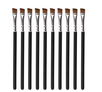 HEALEEP 10pcs Eyebrow Wooden Handle Mini Makeup Brushes Eyebrow Combs for Brow Makeup Cosmetic Supplies for Home Shop Salon Use