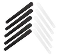 HEALEEP 10pcs Facial and Makeup Spatula Plastic Cosmetic Mixing Tool 10.8cm Long White and Black for Skincare and Beauty Application