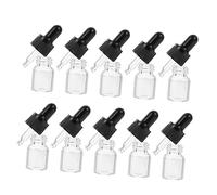 HEALEEP 10pcs Glass Dropper Bottles for Essential Oils and Moisturizers, Refillable Pipette Bottles with Tight Sealing, Long Serving Life, for Travel and Aromatherapy Use Random Color
