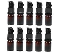 HEALEEP 10pcs Glass Pressing Sub Bottle for Essential Oil Cosmetic Liquid Perfume Body Lotion Face Cream Function for Travel Toiletry
