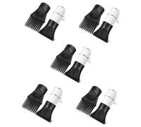 HEALEEP 10pcs Hair Dryer Nozzle and Brush Detangler Concentrator Attachment for Diffuser Precision Styling Accessories