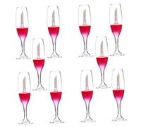 HEALEEP 10pcs Mini Lip Gloss Bottles Empty Lip Gloss Tube 75mm Red Wine Cup Design Refillable Cosmetic Containers for Travel and DIY for Makeup Enthusiasts