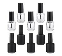 HEALEEP 10pcs Nail Varnish Bottles Glass 15ml Reusable Lightweight Suitable for Travel Grooming on The Go