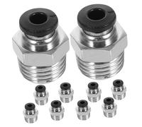 HEALEEP 10pcs Npt Push in Air Hose Fittings Quick Connect Pneumatic Couplers Push to Connect Fittings for Industrial Pneumatic Tools and Air Tubing