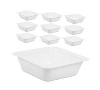 HEALEEP 10pcs Square Weighing Plates Small Plastic Weigh Boats for Scale Laboratory Sample Tray Stable Design for Chemistry Medical Use and Accurate Measurement