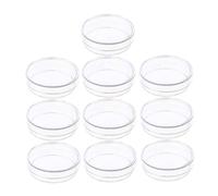 HEALEEP 10Pcs Transparent Plastic Petri Dishes with Covers for Laboratory Cell Culture Science Experiments Biology Studies Classroom Teaching