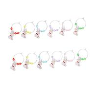 HEALEEP 12Pcs Alloy Wine Glass Markers Fun Drink Tags for Easy Identification at Parties Weddings Home Gatherings Cocktail Glass Charms for Friends Family