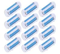 HEALEEP 12Pcs Blue Electronic Foot File Replacement Roller Heads for Foot Care Tool Dead Skin Removal File Rollers Suitable for Electronic Devices in Pedicure Use