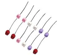 HEALEEP 12Pcs Miniature Tulip Bouquet Faux Flowers for Dollhouse Decor for Mini Garden Decoration and Creative Crafts Includes Pink White Red and Purple